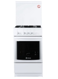 Газовая плита De luxe 5040.44 г 50 см, 43 л, 4 конфорки, белый