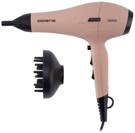 Фен Polaris PHD 2600ACi Salon Hair, диффузор, 2600 Вт, розовый пепел