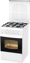 Газовая плита Flama FG 2411 W 50 см, 4 конфорки, белый