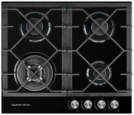 Газовая варочная панель Zigmund & Shtain MN 175.61 B 58 см, 4 конфорки электроподжиг газконтроль, черный