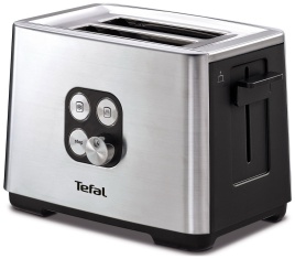 Тостер Tefal Cube TT420D30, серебристый/черный
