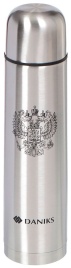 Термос Daniks 0.75 л SL-75Z серебристый 306884