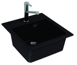 Кухонная мойка Alveus GRANITAL ATROX 20 CARBON G91 470 X 500 1X с сифоном 1132823 (1131990)