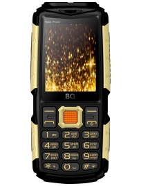 Мобильный телефон BQ 2430 Tank Power кнопочный 2 SIM-карты, чёрный золотой