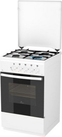Газовая плита Flama FG 2402 W 50 см, 50 л, 4 конфорки, белый