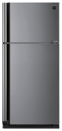 Двухкамерный холодильник Sharp SJ-XE 55 PMSL No frost, серебристый