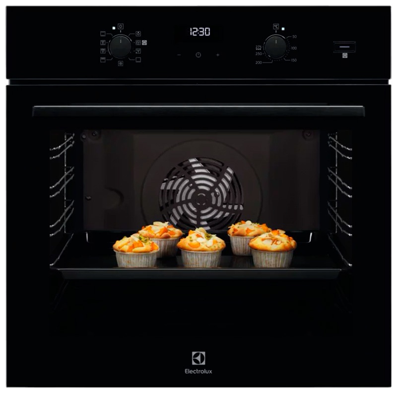 Электрический духовой шкаф Electrolux EOD5C50Z 59 см, 72 л, гриль и конвекция, черный фото 1