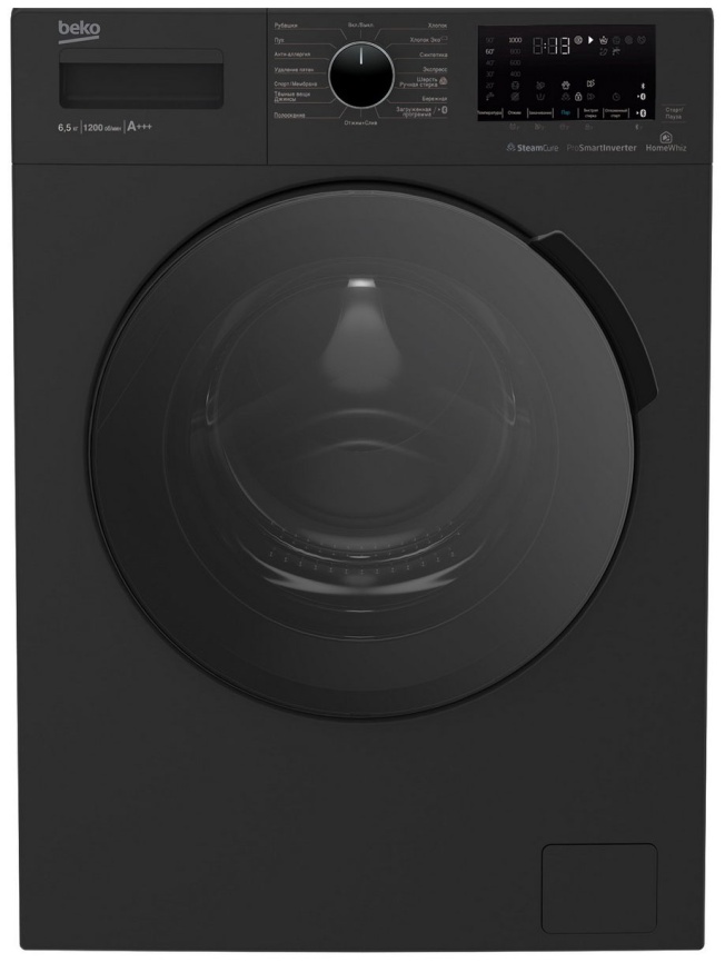 Стиральная машина Beko WSPE6H616A 6,5 кг, отложенный старт, черный фото 1