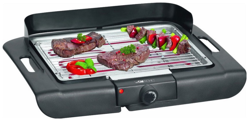 Барбекю Clatronic BQS 3508 schwarz, мощность 2000 Вт, защита от ветра фото 2