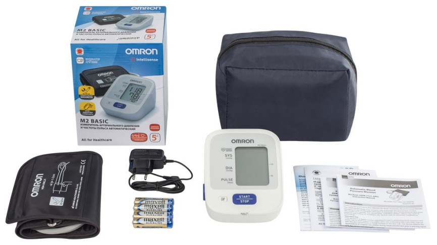 Тонометр Omron M2 Basic (HEM-7121-ALRU) Адаптер и Универсальная манжета фото 7