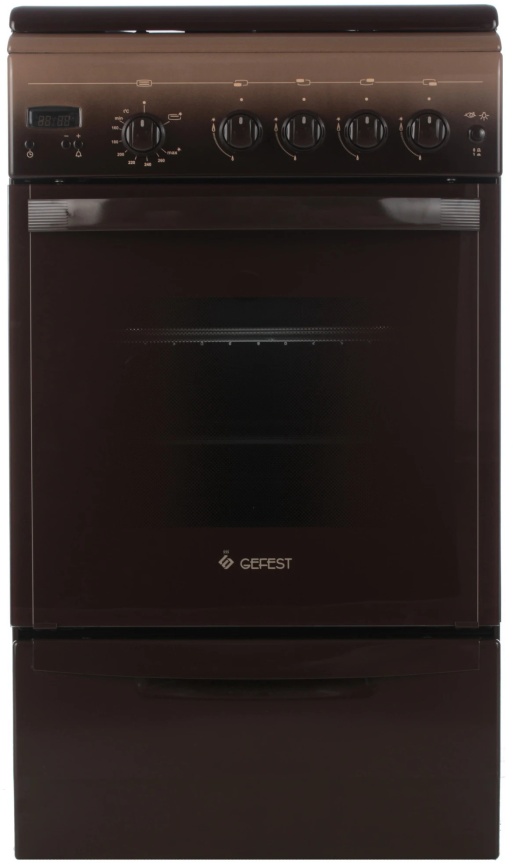 Газовая плита Gefest 5100-03 0001 58 см, 52 л, 4 конфорки, коричневый фото 2