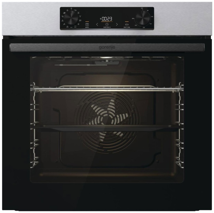 Электрический духовой шкаф Gorenje BOSB6737E06X 59 см, 77 л, гриль и конвекция, черный фото 1