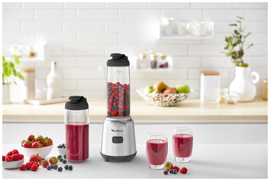 Блендер стационарный Moulinex Блендер стационарный Moulinex Mix & Move LM15FD10 300 Вт, серебристый фото 3