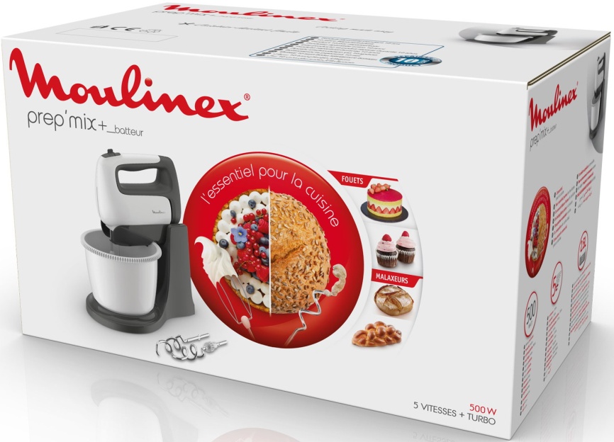 Миксер Moulinex HMX Prep'Mix Standbowl HM464110, белый фото 13
