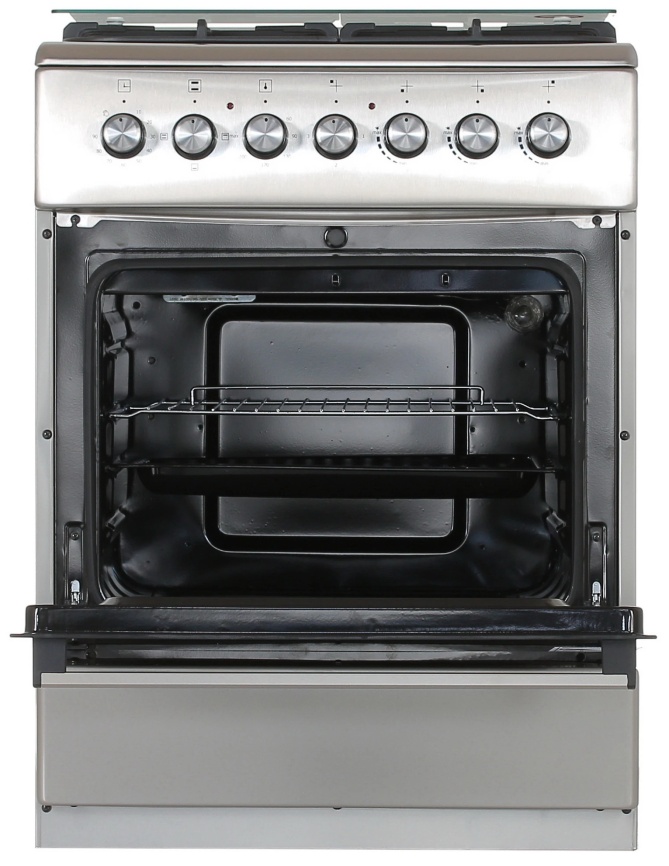 Комбинированная плита De luxe 606031.00гэ-005(кр) 60 см, 64 л, 4 конфорки, серебристый фото 8
