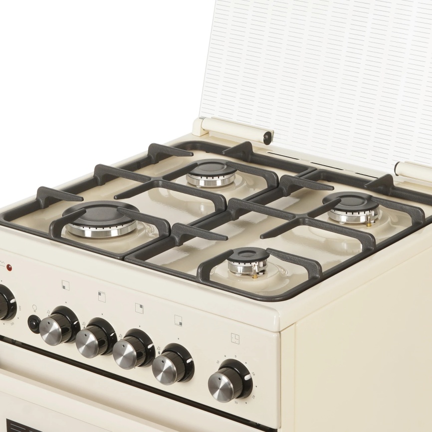 Комбинированная плита De luxe 5040.41гэ(кр) ЧР-013 50 см, 43 л, 4 конфорки, бежевый фото 9