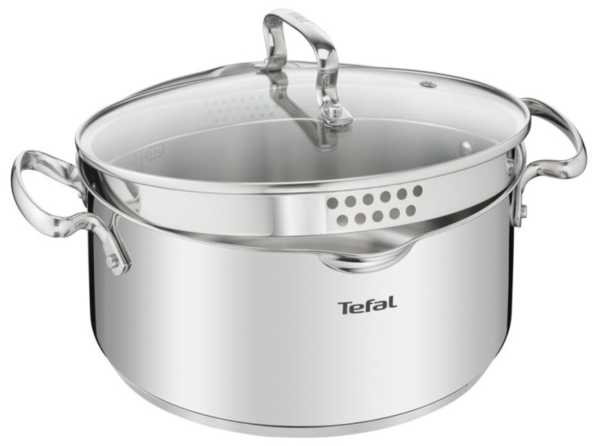Кастрюля Tefal DUETTO+ 2.9 л G7194455, нержавеющая сталь, для всех типов плит фото 1