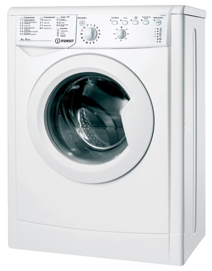 Стиральная машина Indesit IWUB 4105 автомат, загрузка 4 кг, белый фото 1
