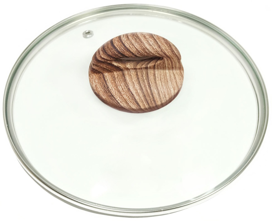 Стеклянная крышка Panairo 24 см, K-D24-WOOD фото 2