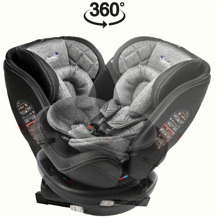 Автокресло Amarobaby ST-3, Isofix класс D, группа 0 /1/2/3 (серый) фото 3