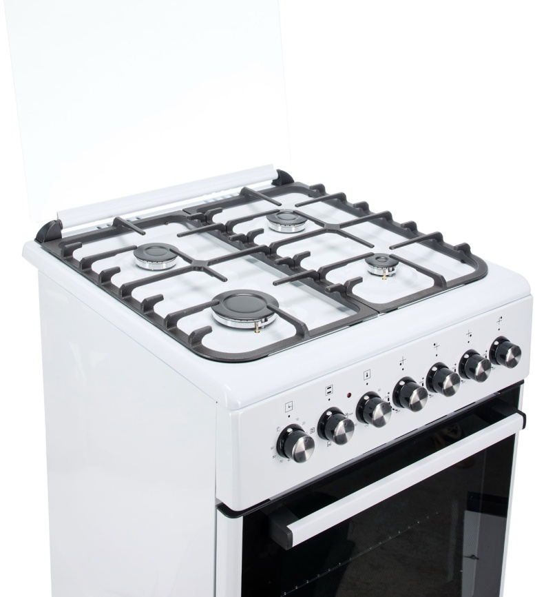 Комбинированная плита De luxe 606040.00гэ-001(кр) 60 см, 64 л, 4 конфорки, белый фото 6