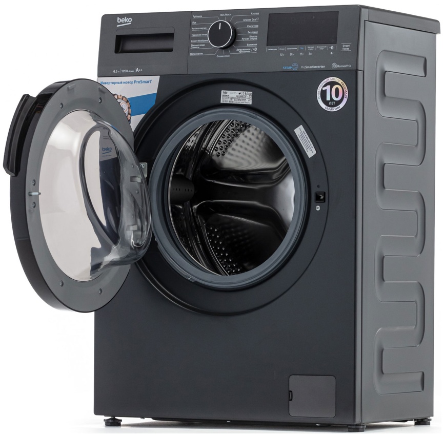 Стиральная машина Beko WSPE6H616A 6,5 кг, отложенный старт, черный фото 10