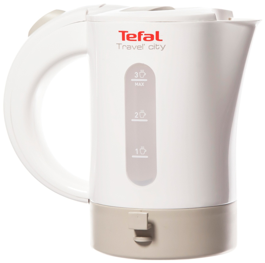 Чайник электрический Tefal Travel KO120130, 650 Вт, съемный фильтр, белый фото 1