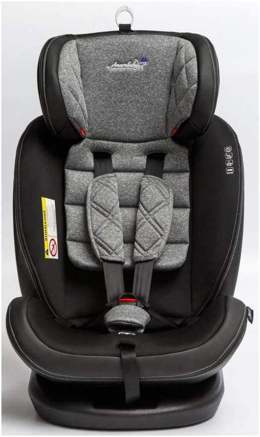 Автокресло Amarobaby ST-3, Isofix класс D, группа 0 /1/2/3 (серый) фото 11