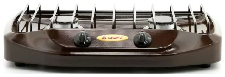 Настольная плита Gefest Брест ПГ 700-02 50 см, 2 конфорки, коричневый фото 1