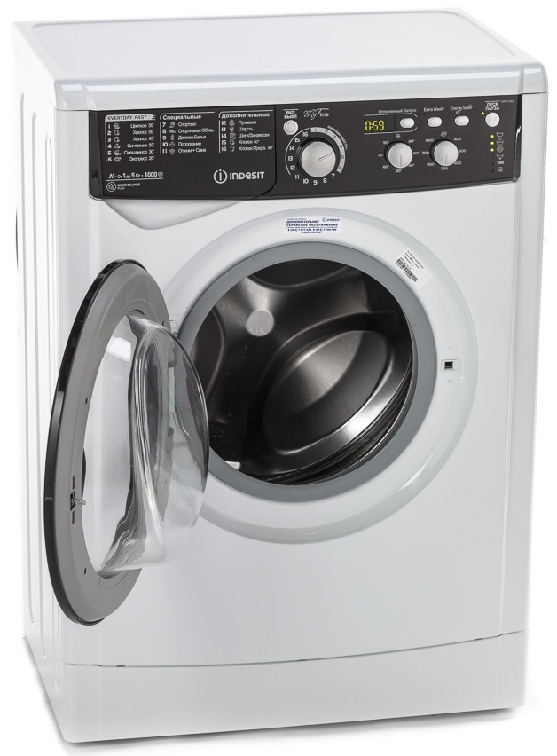 Стиральная машина Indesit EWSD 51031 BK CIS 5 кг, 16 программ, белый фото 3