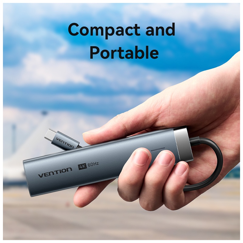 Мультифункциональный хаб Vention USB-C 6 в 1 фото 8