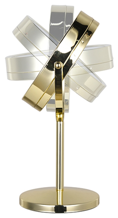 Зеркало двустороннее Hasten c x7 увеличением и LED подсветкой - HAS1812 (цвет-yellow gold, LED подсветка 3 уровня) фото 2