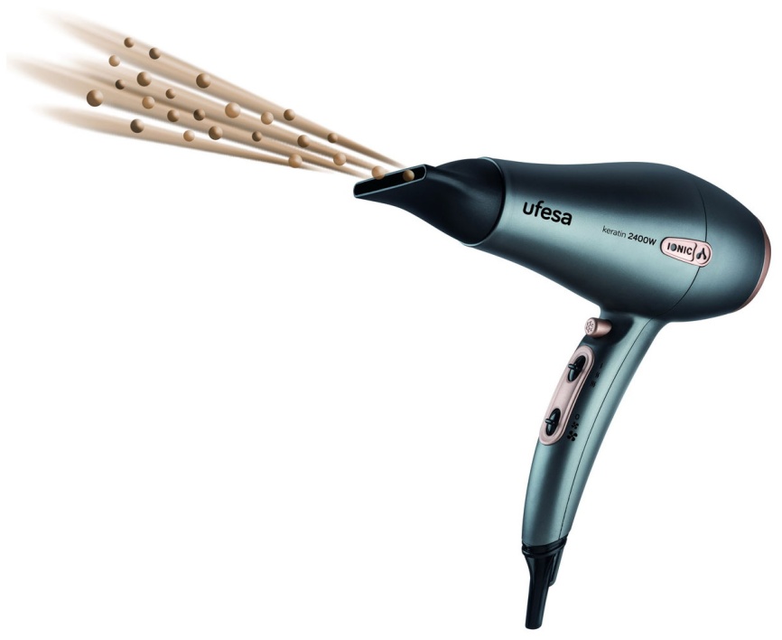 Фен Ufesa 2400W SC8470 Keratin (60305128) бежевый/черный/серебристый фото 3