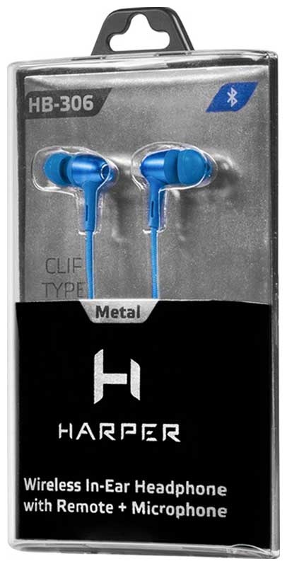 Наушники беспроводные Harper HB-306 blue фото 5