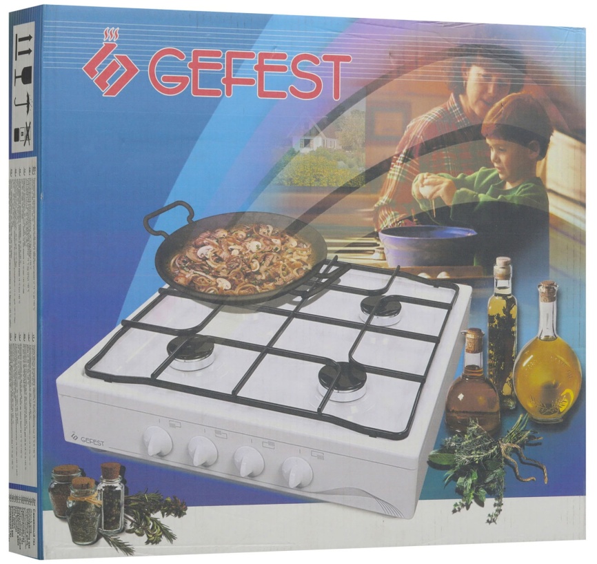 Настольная плита Gefest ПГ 900-03 50 см, 2 конфорки, белый фото 14