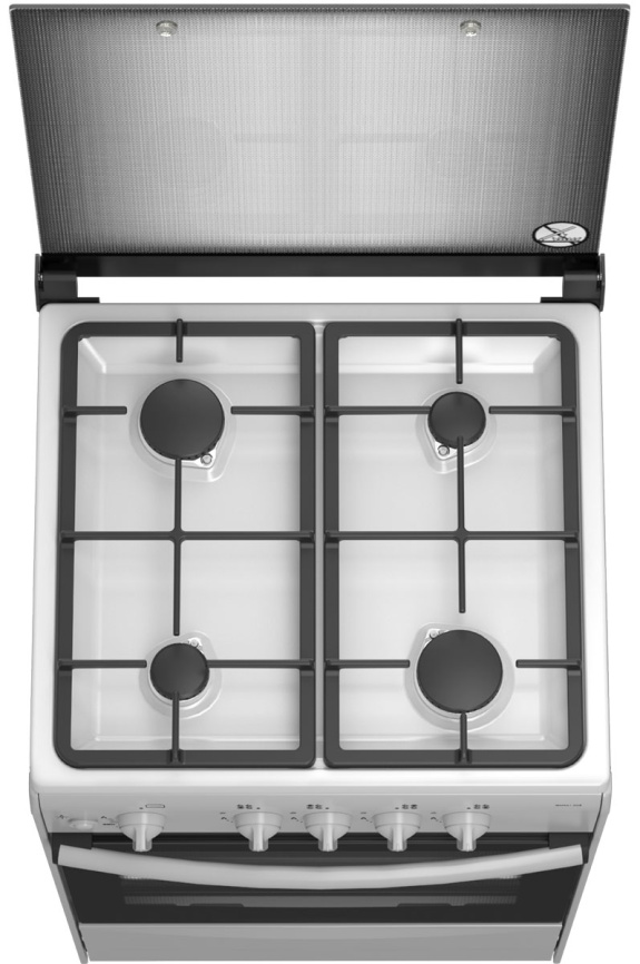 Газовая плита Darina 1B1 GM 441 008 W 50 см, 50 л, 4 конфорки, белый фото 4