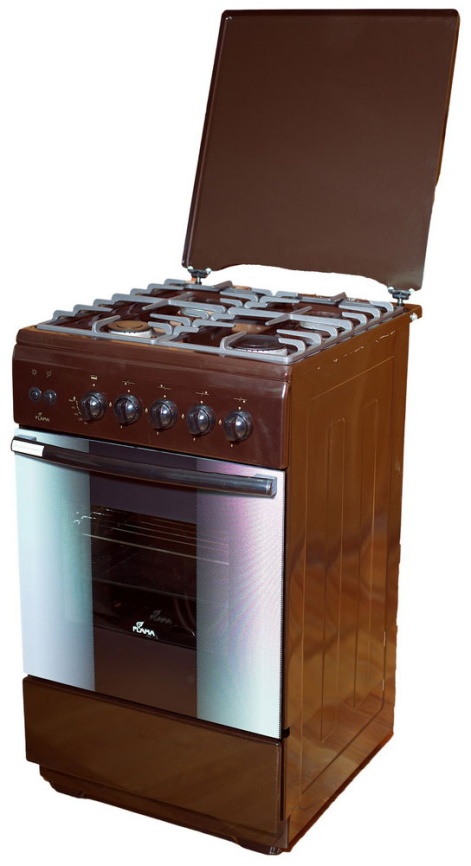 Газовая плита Flama FG 24211 B 50 см, 50 л, 4 конфорки, коричневый фото 1