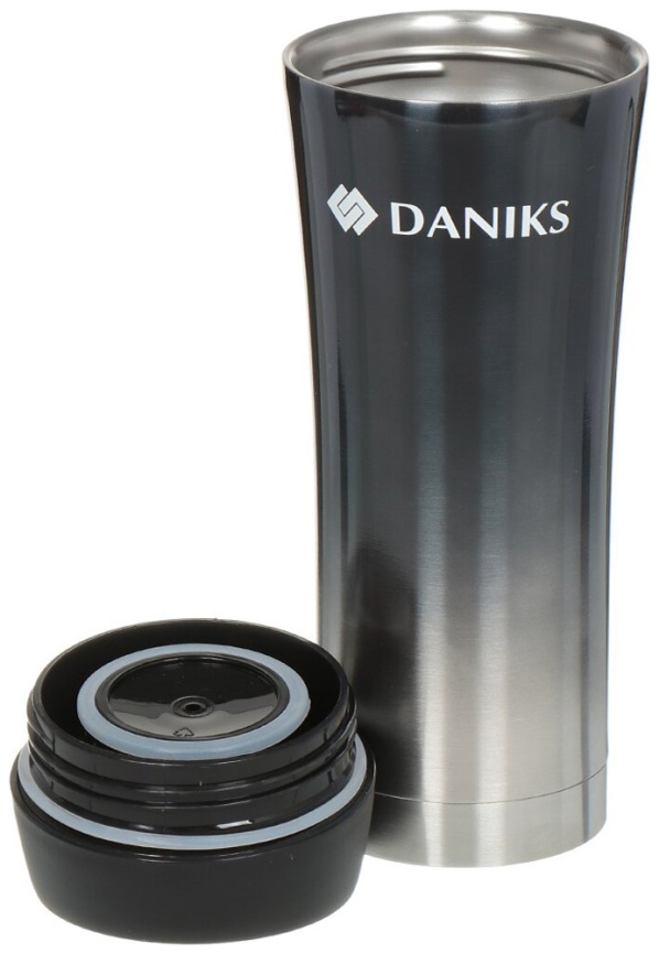 Термокружка Daniks SL-NT015-met-grpht серебро 316124 фото 2