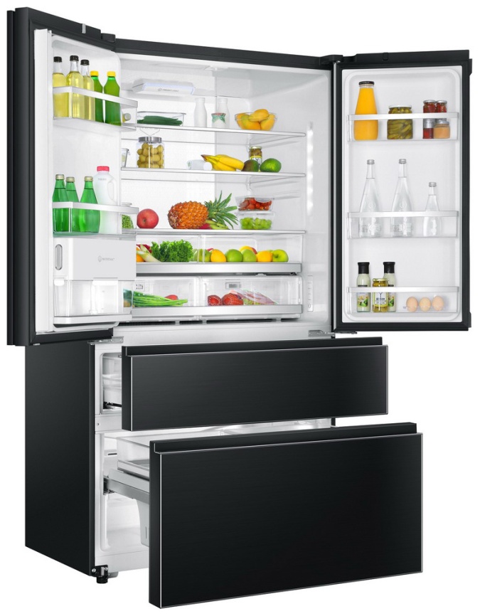 Многокамерный холодильник Haier HB 25 FSNAAA RU No frost, черно-серый фото 4