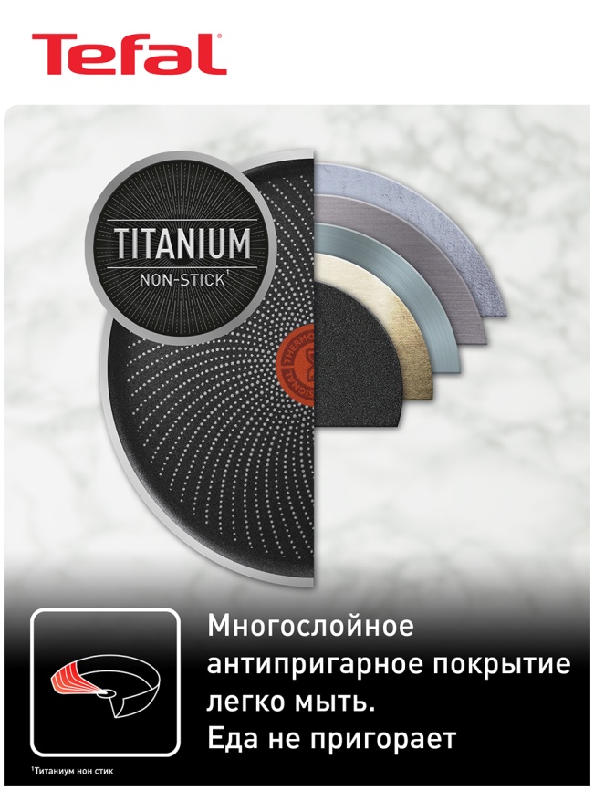 Сковорода Tefal 24 Intuition B8170444 нержавеющая сталь, для всех типов плит фото 5