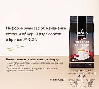 Кофе зерновой Jardin Espresso di Milano 1кг фото 3