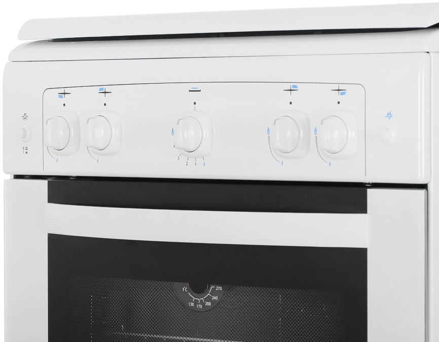 Газовая плита Gefest Брест 6100-01 60 см, 52 л, 4 конфорки, белый фото 5