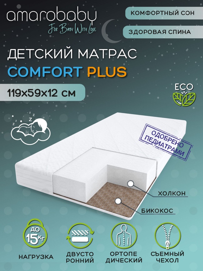 Двусторонний матрас Amarobaby 