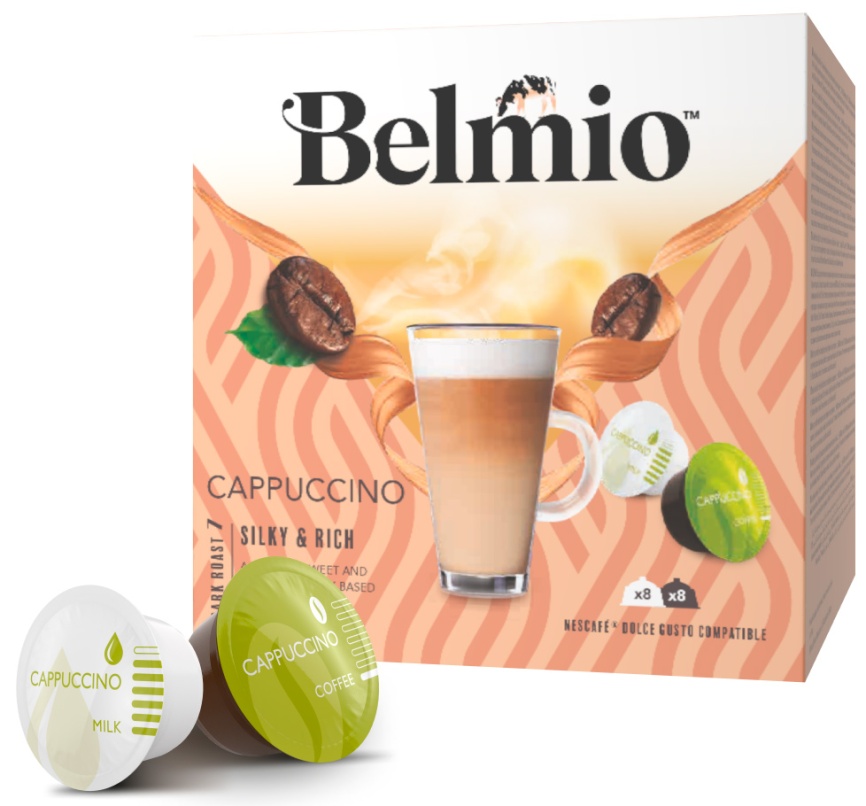 Капсулы Dolce Gusto Belmio Cappuccino, 16 капсул, 8 порций фото 1