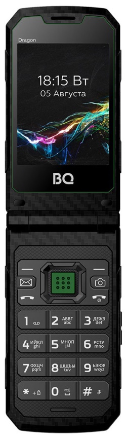 Мобильный телефон BQ 2822 Dragon Чёрный Зеленый фото 2