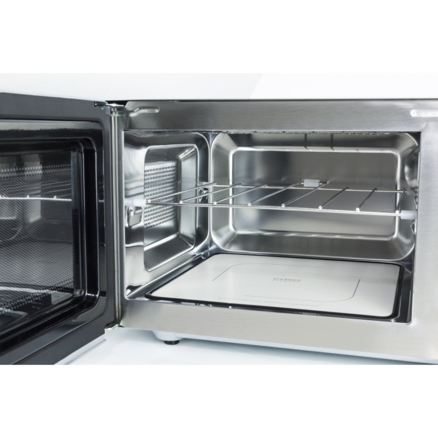 Микроволновая печь - СВЧ Caso MG 25 Ceramic menu, дисплей, гриль, серебристый фото 4
