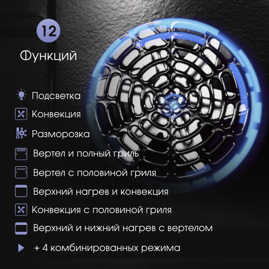 Электрический духовой шкаф Zigmund & Shtain EN 117.921 W 60 см, 73 л гриль конвекция, белый фото 8